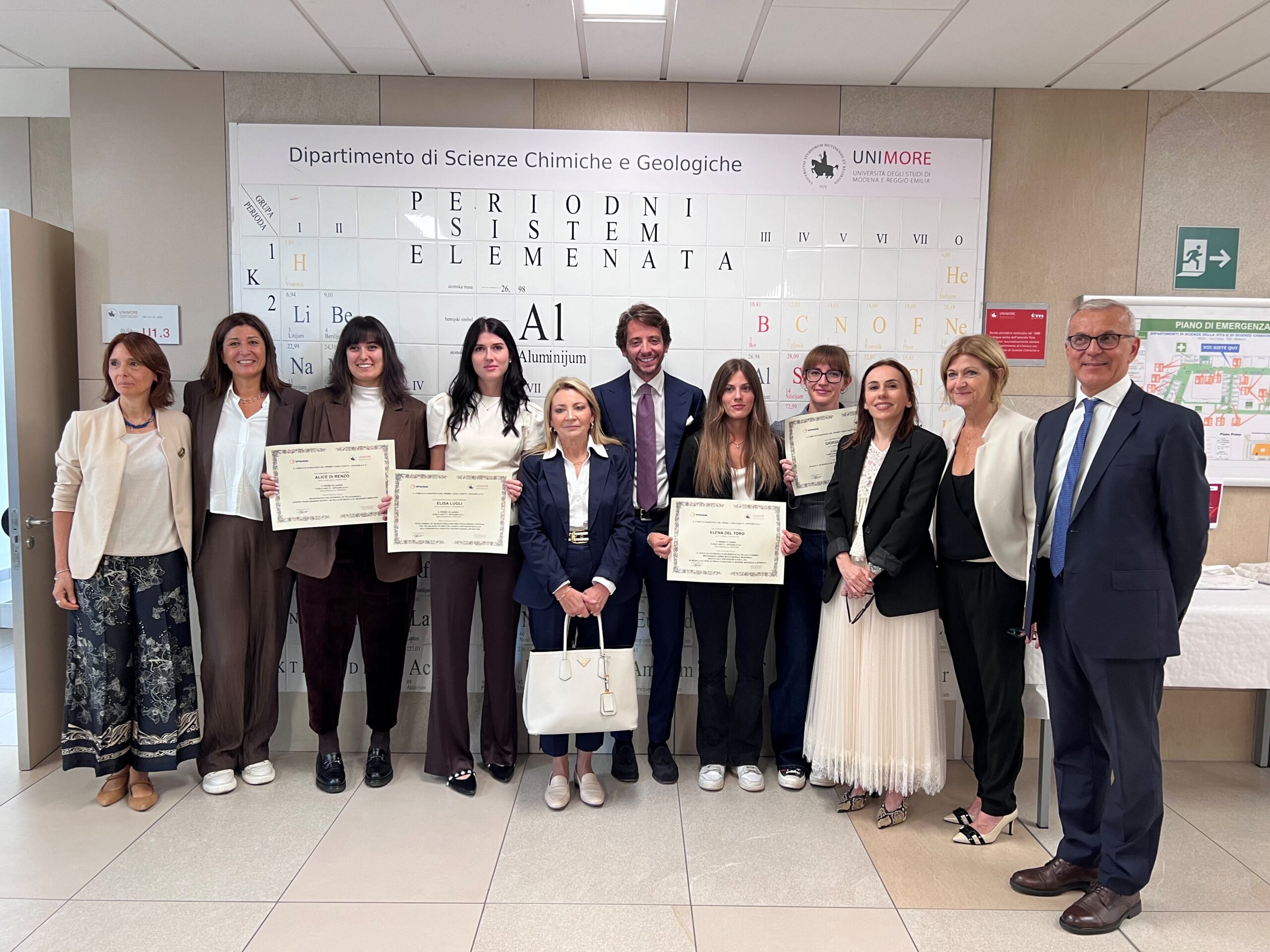 Four students awarded in the third edition of the “Carlo Saetti – Opocrin S.p.A.” Degree Awards
